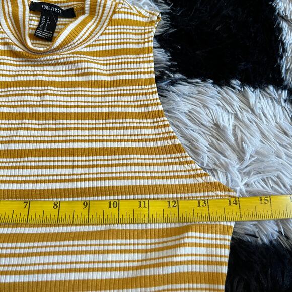 Yellow Striped Tank Top Y2K 2000s Indie Sleaze Retro 70s Inspired Small - Picture 5 of 5